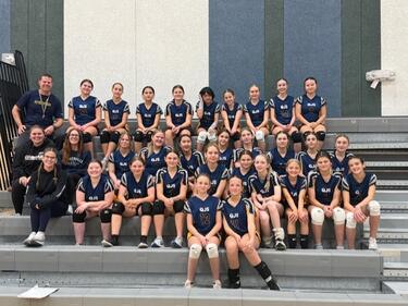 Grade 8 girls volleyball team